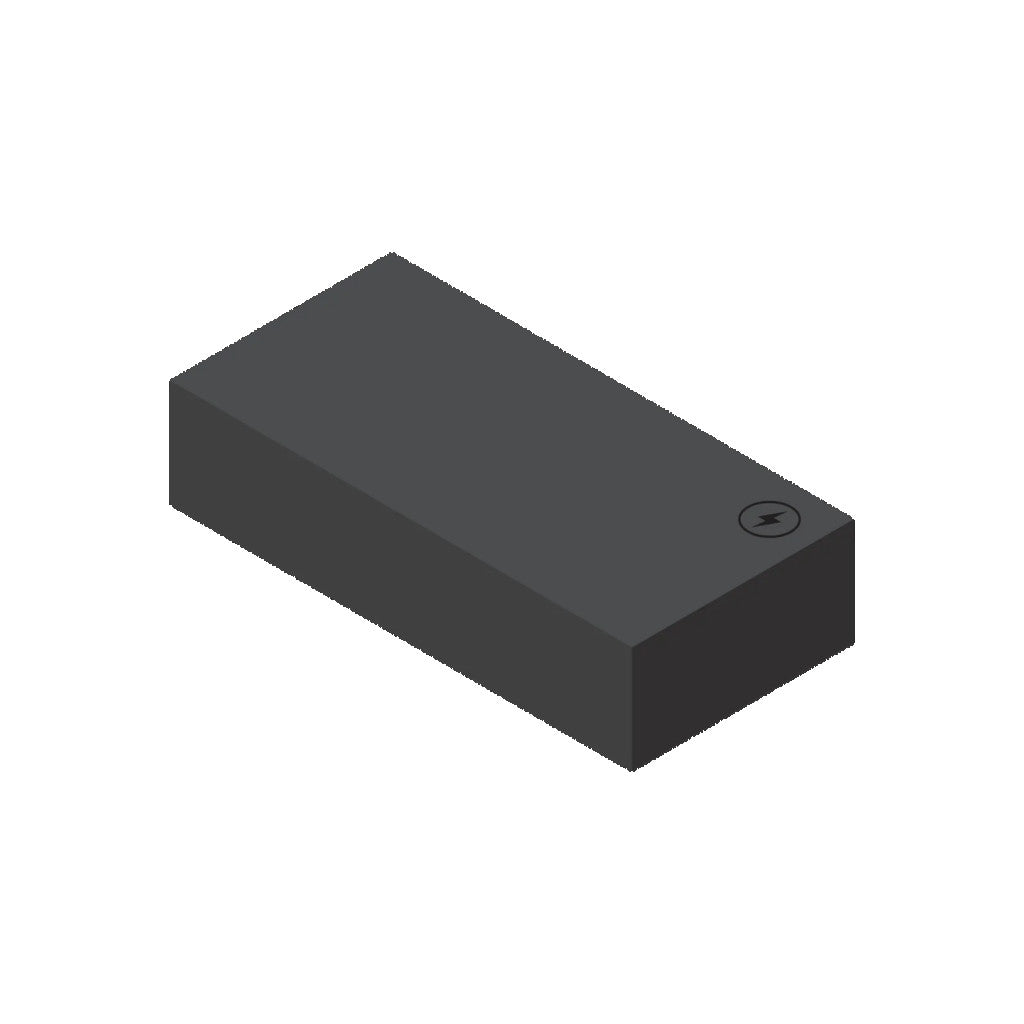 Fliteboard langsames Ladegerät Ansicht von oben mit weißem Hintergrund.