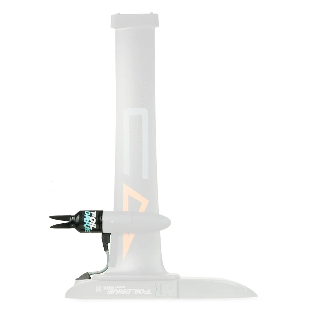 Ein sauberes Produktbild des Foil Drive Gen2 Motors mit 15 cm Motorhöhe.