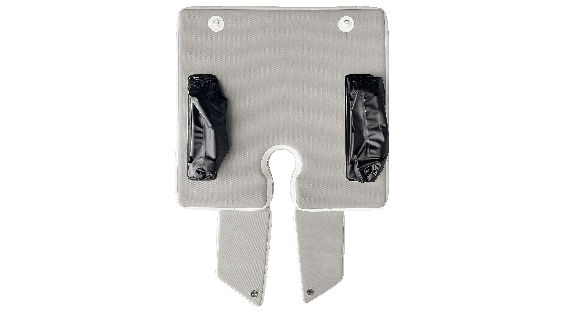 Das Yacht Beach Foil Dock von unten.