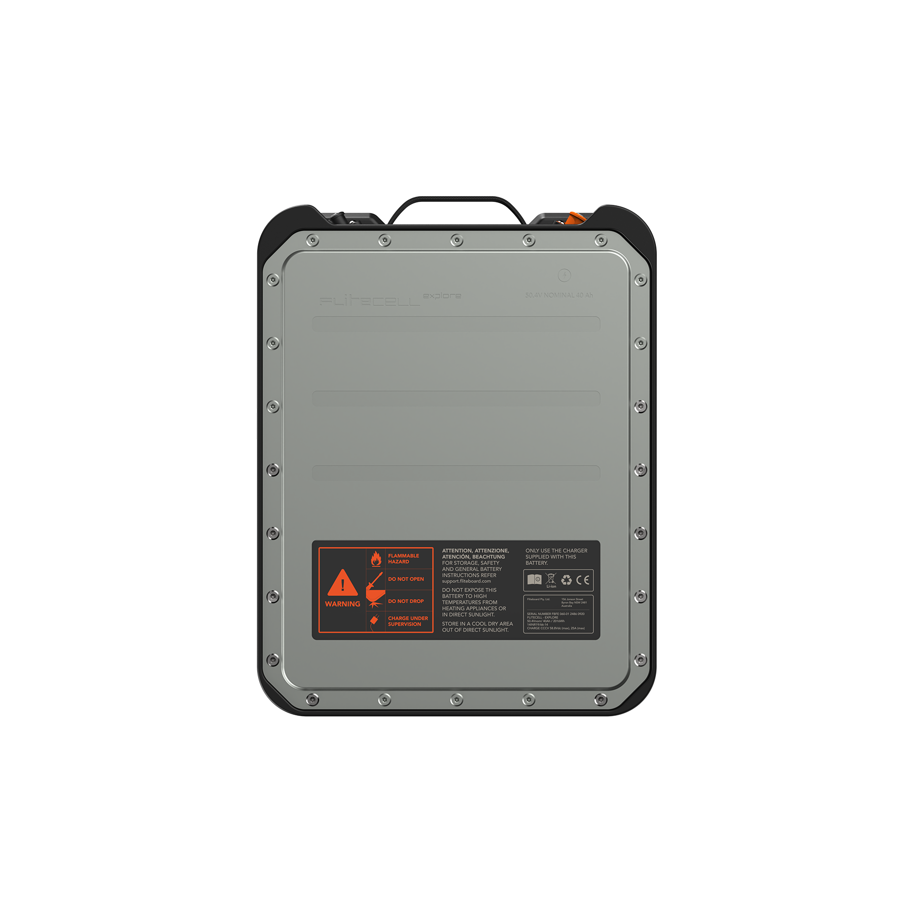 Ein einfaches Produktbild einer explore Batterie. 